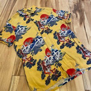 Vintage Japanese Style Printed Shirt